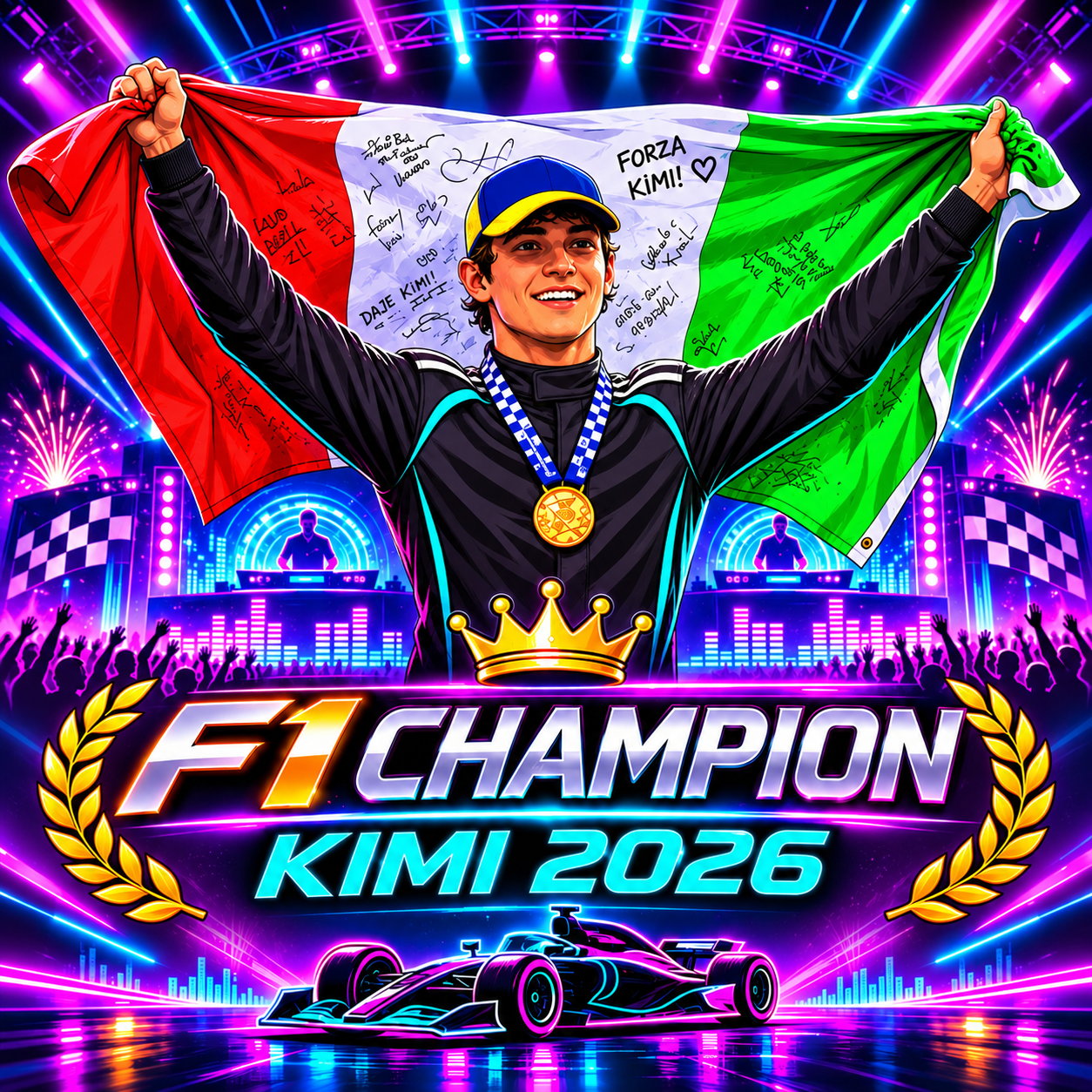 Kimi 2026 F1 Champion artwork